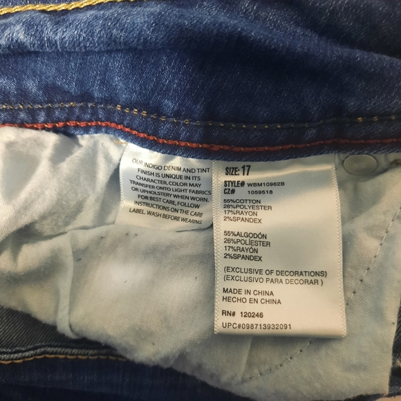 Wallflower Luscious Curvy Women's Jeans Size 17 Blue Denim Boot Cut 34x31 - Picture 9 of 10